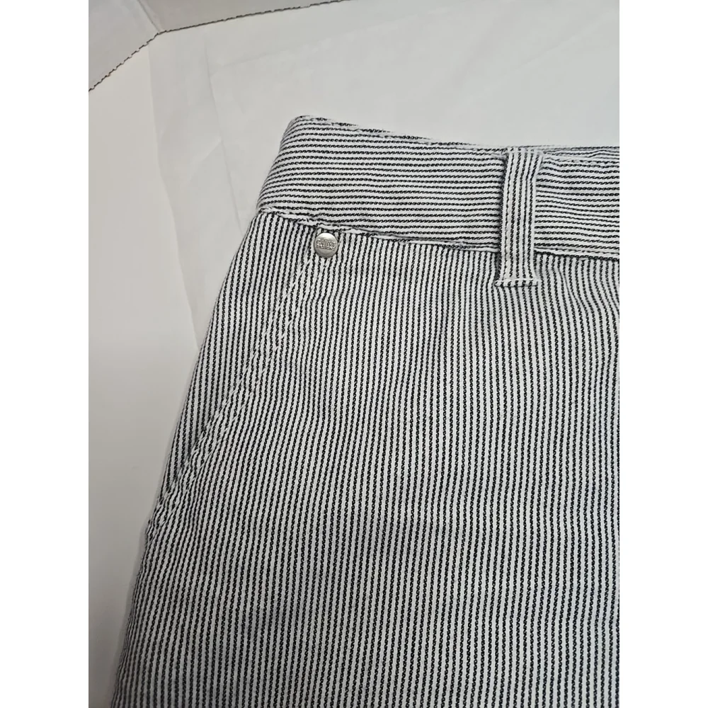 Carve Designs Seersucker Stripe Shorts Blue White Mid Rise Summer 4 - Picture 6 of 10